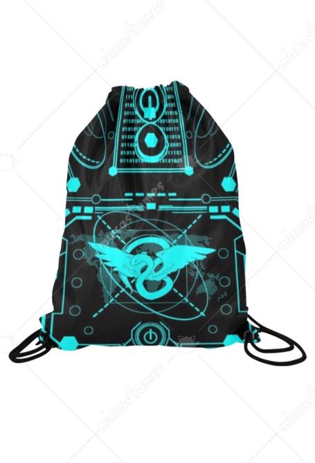 Drawstring Backpack Cyberpunk Printed Sports Sackpack String Yoga Gym Bag