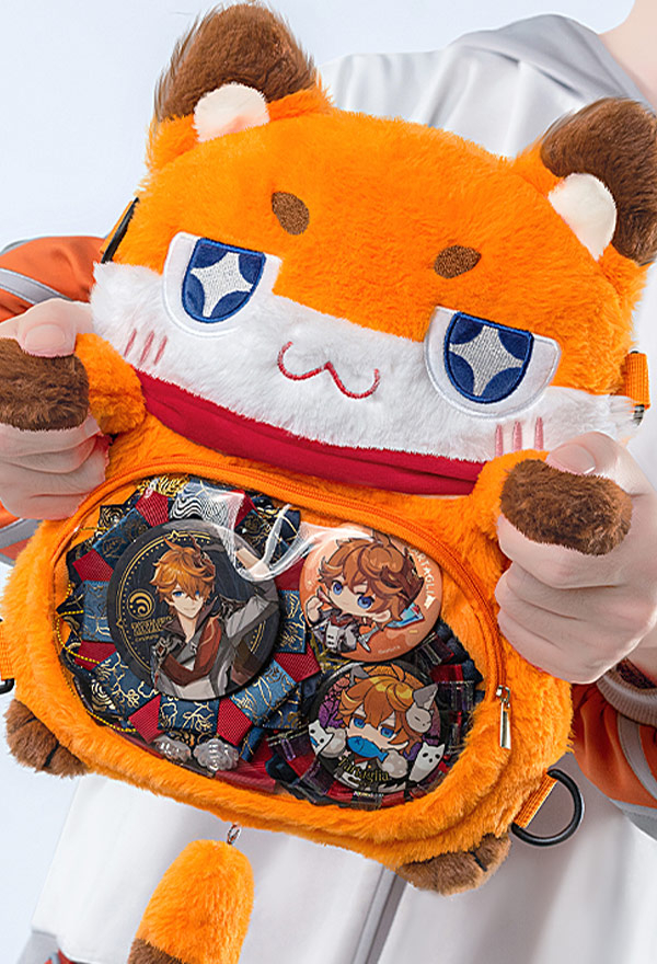 Mochila Derivada de Genshin Impact en Estilo de Peluche de Gato Dada Liya