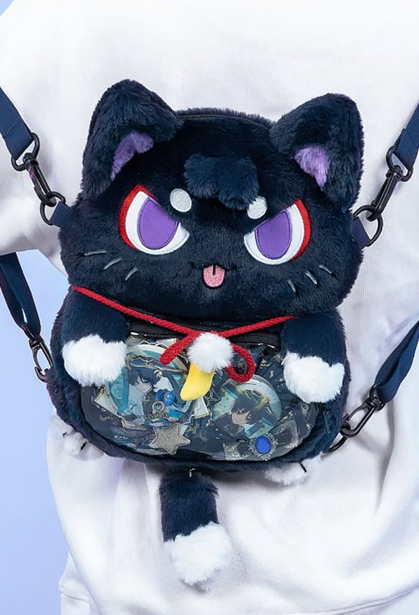 Mochila Derivada de Genshin Impact Estilo de Gato Soldado Bolsa de Peluche