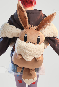 PM Penny Cosplay Accessory Eevee Elf Bag Backpack Knapsack with Detachable Plush Shoulder Straps