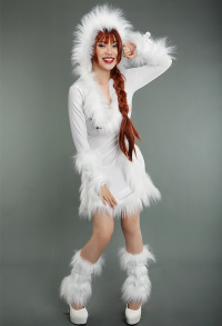 Mädchen Eisbär Kostüm Lolita Kleid für Halloween
