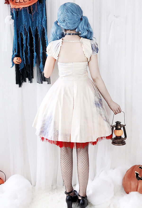 Gothic Witch Dress Vampire Lolita Ghost Bride Doll Sleeveless Princess Dress Dress for Sale