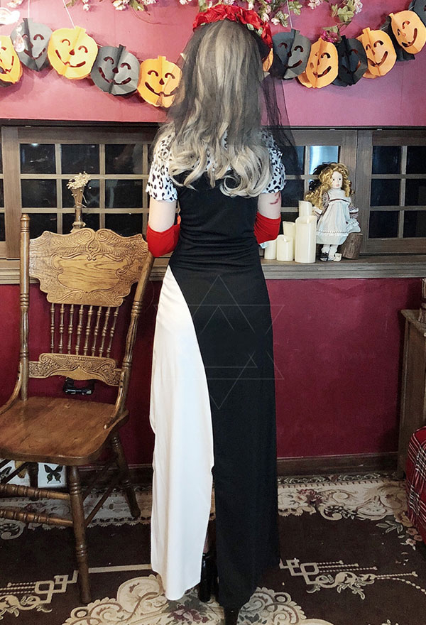 open lace back dress Halloween Sexy Nun Costume