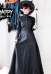 Ciyuandiantai The Wizard of Oz Adult Witch Vampire Cute Long Dress for Halloween Party with Hat