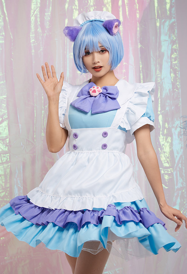 Katze Lolita Dienstmädchen Kleid Cosplay Kostüm Anzug Damen Dienstmädchen Party Kostüm