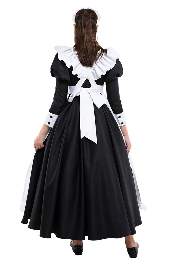 formal maid dress Black & White French Maid Dress – Queen of Sparkles main image 1