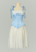 Medieval Renaissance Underdress Retro 19th Century Blue Straps Chemise Dress