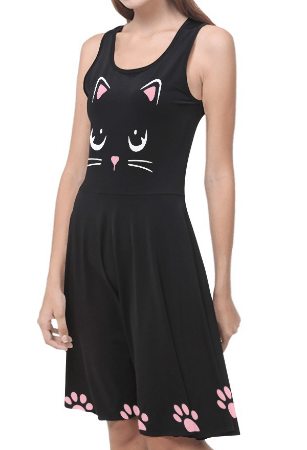 Robe motif chat online femme