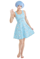 Miccostumes Women Casual Sundress All-over Shark Prints Tank Dress Women Dress for Summer Beach