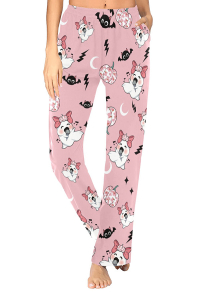 Miccostumes Halloween Katze Pyjamahose Homewear Damen Loungewear