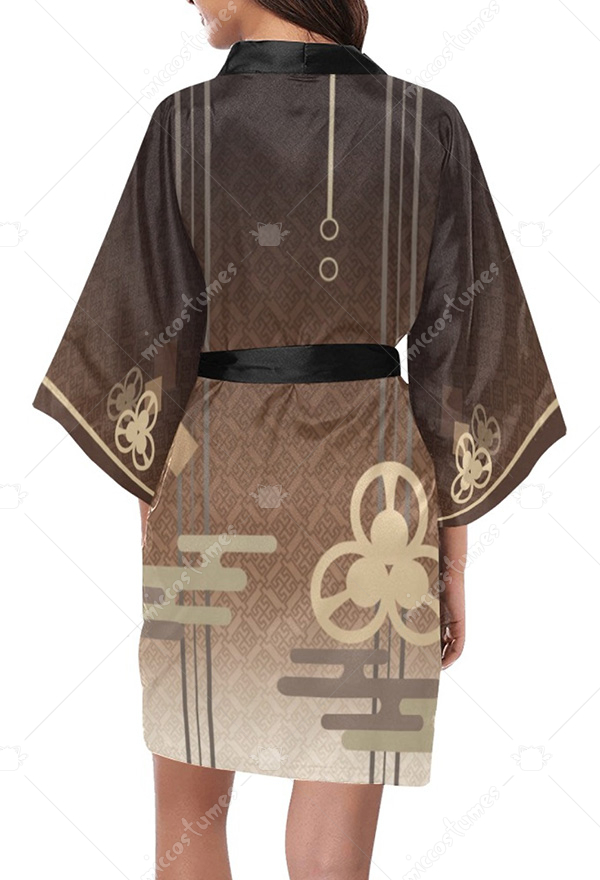 Shikanoin Heizou Nightgown Women Short Kimono Robe Sleepshirts with