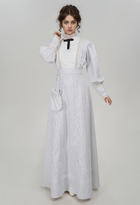 Damen Renaissance Mittelalter Kostüm Edwardian Kleid Gothic Vintage Ballkleid Maskerade Kleid mit Gürteltasche für Halloween
