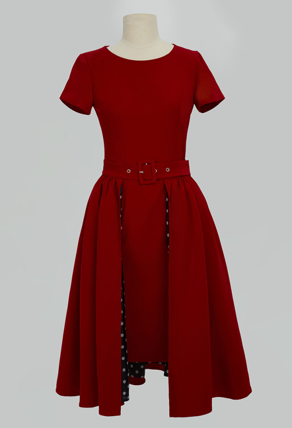 Women Women 1940s Vintage Dress Set - Retro Slim Fit Dress with  