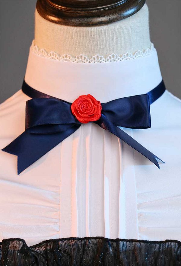 Halloween-Prinzessinnen-Cosplay-Set Für Frauen – Blaues Stirnband, Choker, Handschuhe, Ohrringe