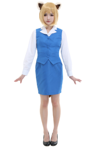 Aggretsuko Red Panda Retsuko Cosplay Costume Office Lady Suit Female Uniform with Tail and Ears