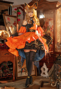 Arknights CEOBE Cosplay Costume Dress with Socks Gloves