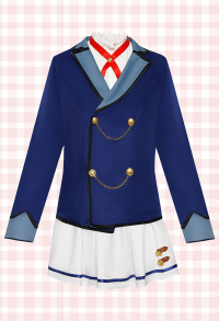 Aikatsu Ichigo Hoshimiya Halloween Cosplay JK Uniform Blouse and Skirt with Jacket and Hairband