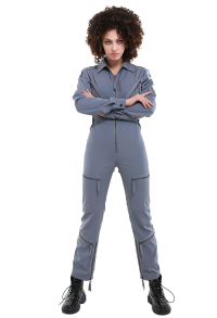 Adult Famale Alien Space Crew Uniform One Piece Halloween Costume