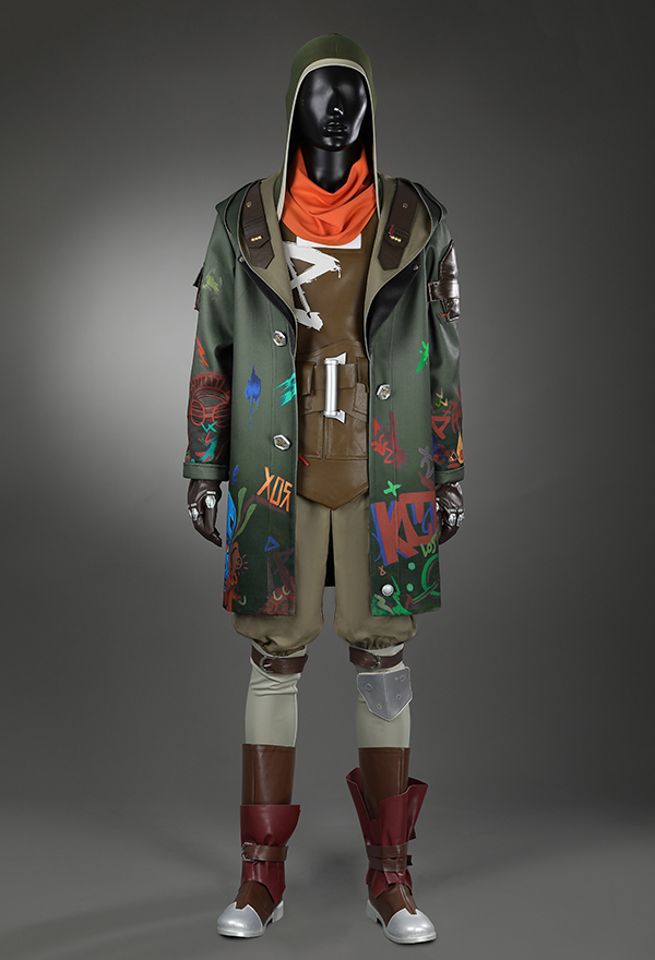 Arcane LOL Ekko Cosplay Costume Vest and Pants with Jacket Apron