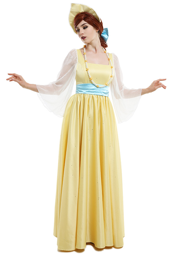 Costume de Cosplay Princesse Anastasia Robe de Princese Brillante avec Collier