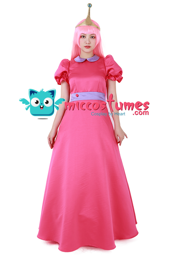 Adventure Time Princess Bubblegum Costume de cosplay avec couronne