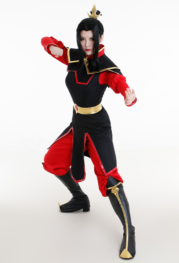 Avatar The Last Airbender Costume de Cosplay Azula Tenue de Combat Style Chinois Traditionnel