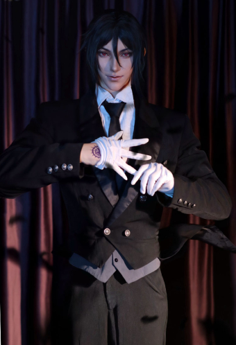 IN STOCK Black Butler Ciel Phantomhive Cosplay Dress Costume With Hat Gloves - Foto 12