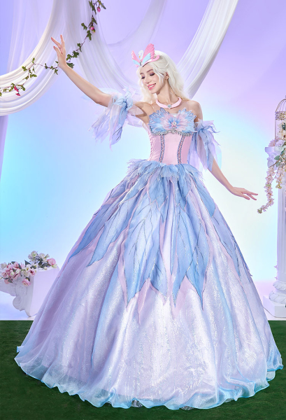 open lace back dress The White Swan Princess Odette Costume dress princess swan cosplay cos –  Mermaidcosplay main image 0