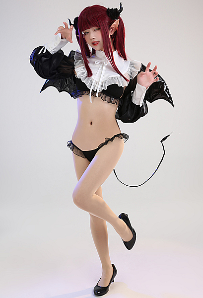 My Dress Up Dear Marin Liz Kyun Succubus Sexy Lingerie Set Cosplay Costume Top and Panty Set with Headdress and Wings