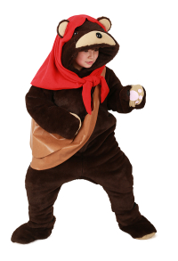Kinder Ewok Bär Kostüm Maskottchen mit Schal 