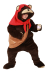 Kids Ewok Bear Costume Mascot with Scarf