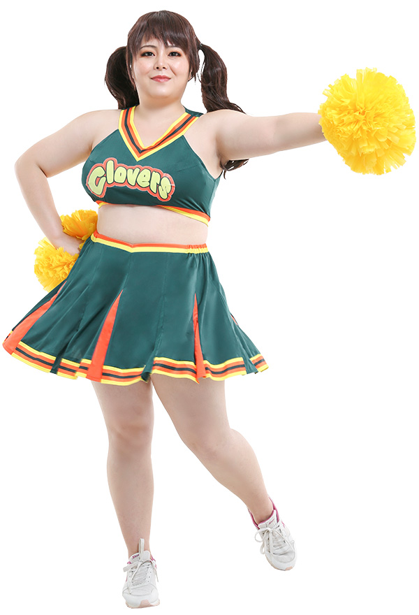 Plus Size Bring It On Cheerleader Clovers Uniform Curvy Cosplay Costume