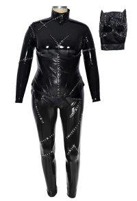 Plus Size Super Heroine Feline Femme Fatale Jumpsuit Cosplay Costume Make to Order