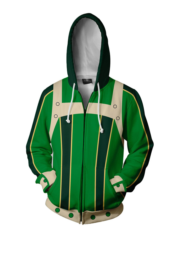 My Hero Academia Costume de Cosplay Tsuyu Asui Sweat-shirt à Capuche 3D Imprimé Quotidien