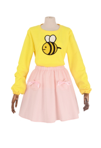 Bee and Puppycat Bee Pink Skirt Cosplay Costume