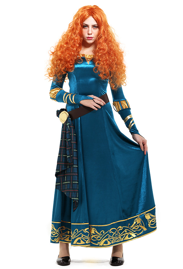 Exclusif Brave Costume de Cosplay Robe Princesse Mérida pour Adulte