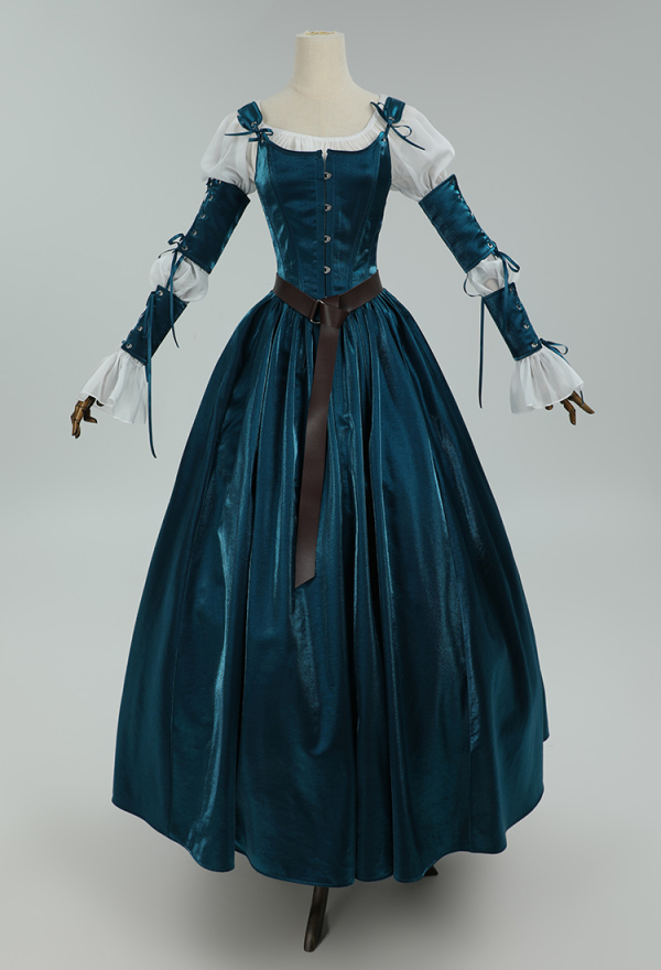 Women Costume- Halloween Melinda Medieval Costume Renaissance Vintage  Lantern Sleeves Dress with Corset and Skirt Cosplay | Top Quality Outfits  for Sale