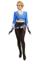 The Legend of Zelda: Breath of the Wild Princess Zelda Cosplay Costume Outfit with Belt Pocket Gloves Pants