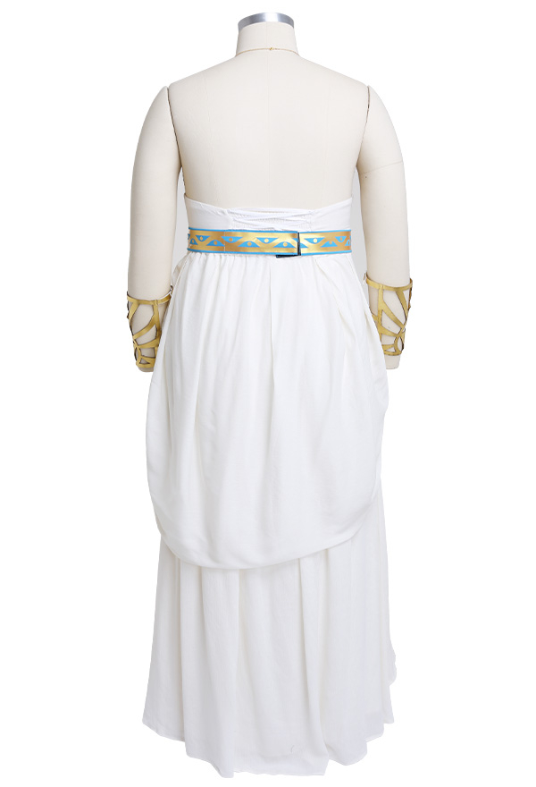 The Legend of Zelda: Breath of the Wild Costume de Cosplay Princesse Zelda Robe de Soirée Blanche Curvy Cosplay Grande Taille