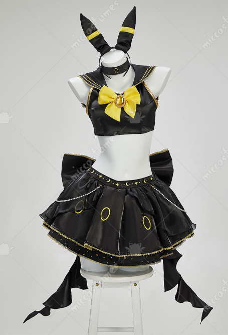 PM Derivative Magical Girl Sailor Suit Top and Skirt Set with Headband Choker Cosplay Costume