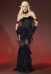 Halloween Sexy Vampire Costume Outfit Gothic Vampire Lace Dress with Corset Belt Necklace Gloves