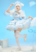 Anime Doll Derivative Kawaii Nurse Lolita Set Halloween Costume Top and Skirt with Apron and Hat