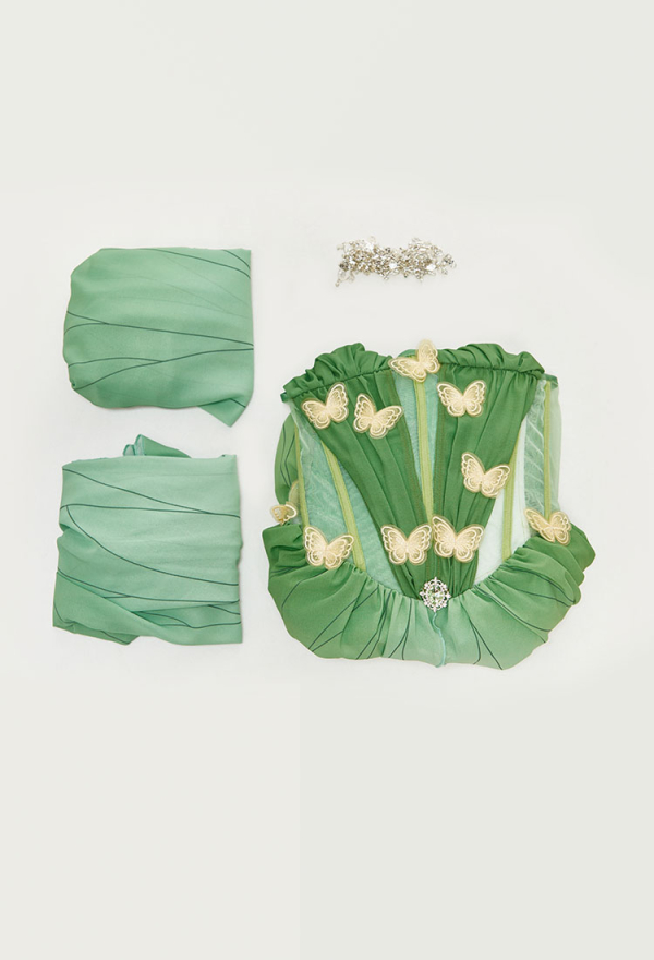 mermaid green prom dress Imelda Soft Butterfly – Sirens London main image 0