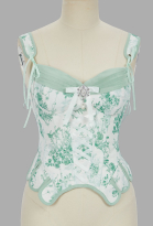 Medieval Retro Floral Pattern Bodice Renaissance Corset