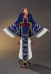 Ikezaki Misa Shinoshima Raise Cosplay Costume Dress with Short Jacket and Harem Pants