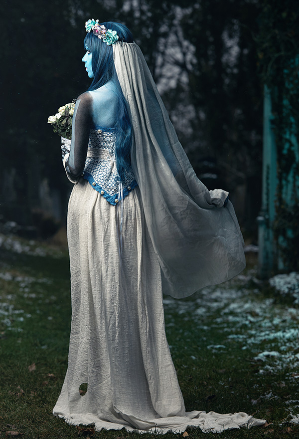 Cosplay Vestido Cadaver De La Novia Ghost Bride Skeleton Cosplay Dress  Halloween Costume