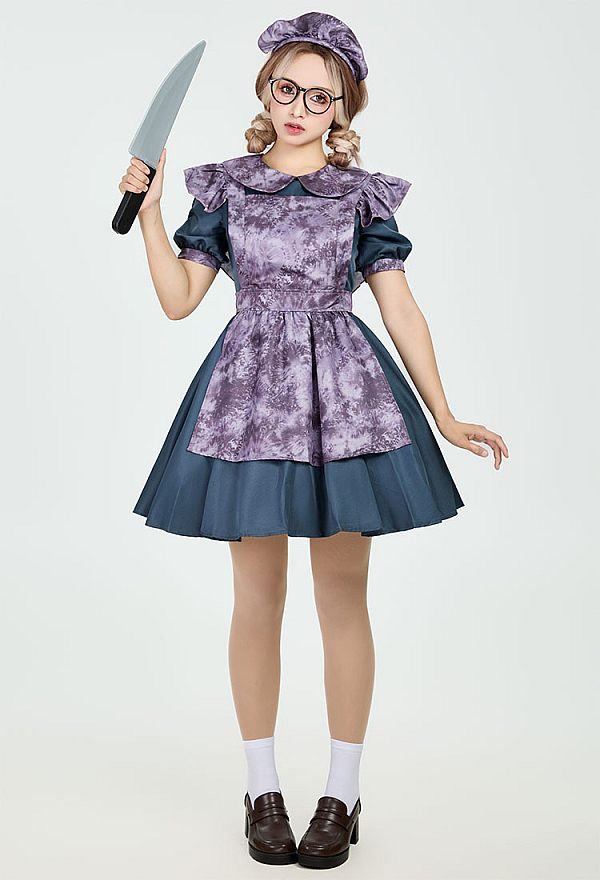 purple vampire dress Halloween Costume Vampire Purple & Black Girls Size 12-14, 2 Piece Set Fast Ship