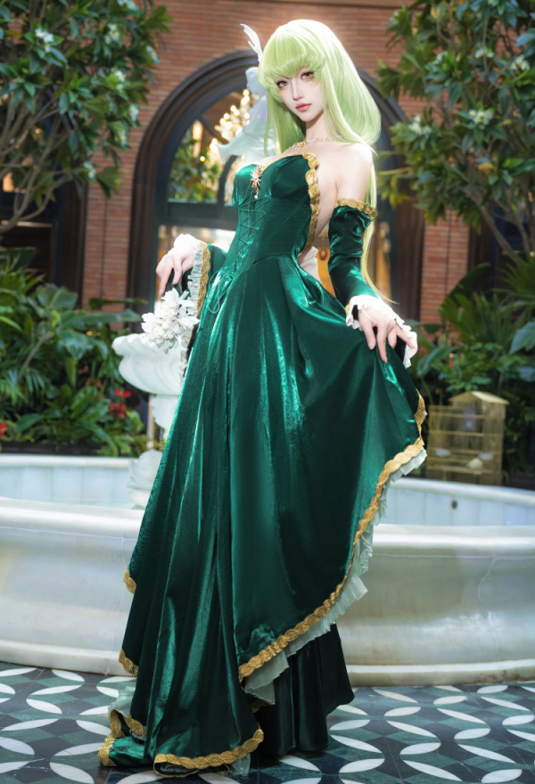 green court dress COCOMELODY Dark Romance Endless Charm Sequined Tulle Black Wedding Dress CW3352, 45 Days / Black / US14-UK16-EUR44