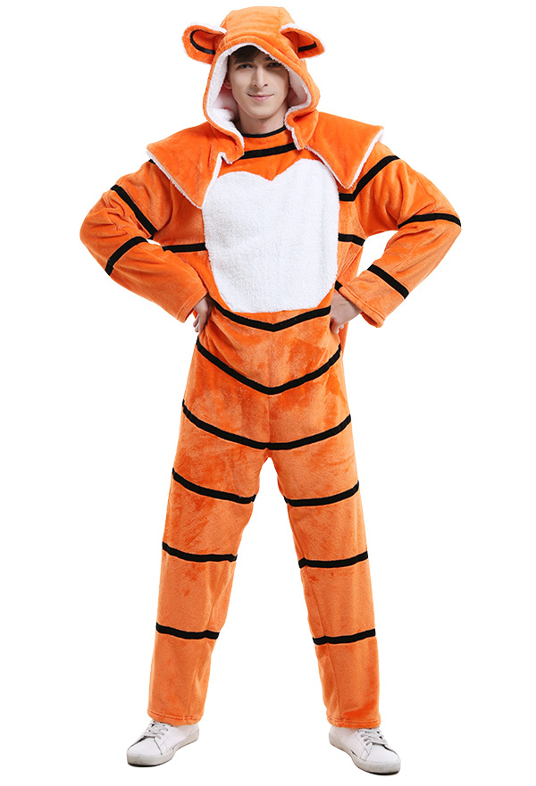 Com­mu­ni­ty Männer Troy Barnes Tiger Body Overall Cosplay Kostüm mit Hut