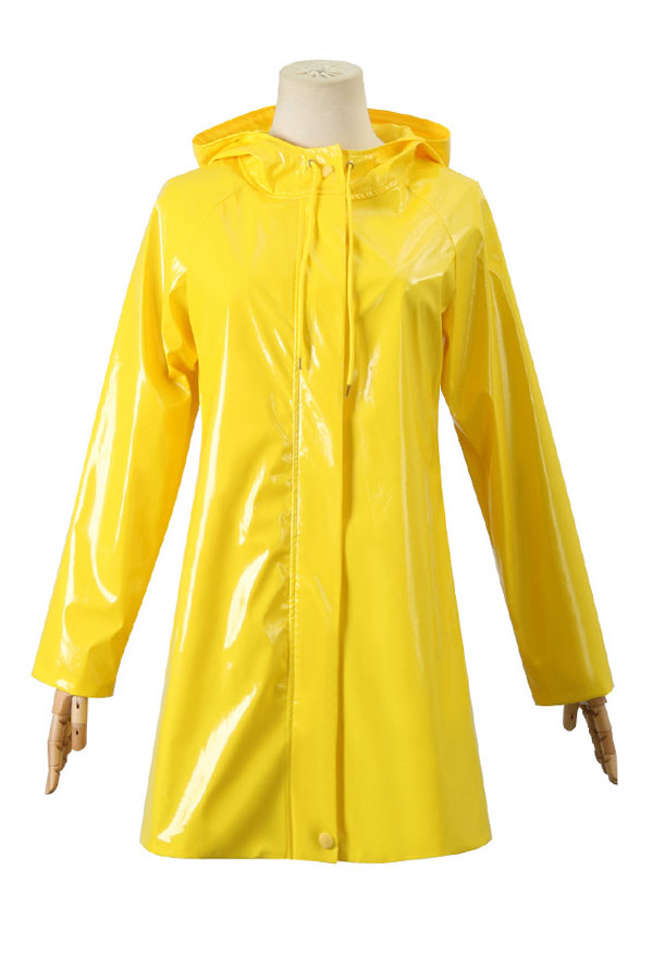 Coraline Yellow Raincoat Costume Halloween Cosplay Top Quality